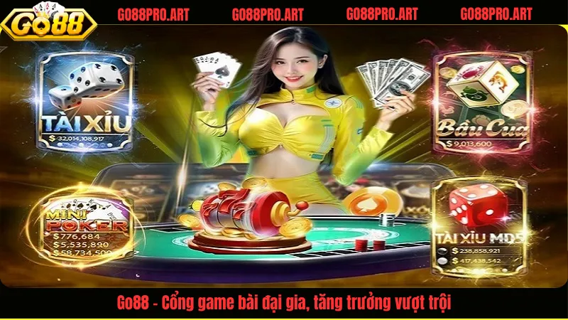 Go88 - Cổng game bài đại gia, tăng trưởng vượt trội